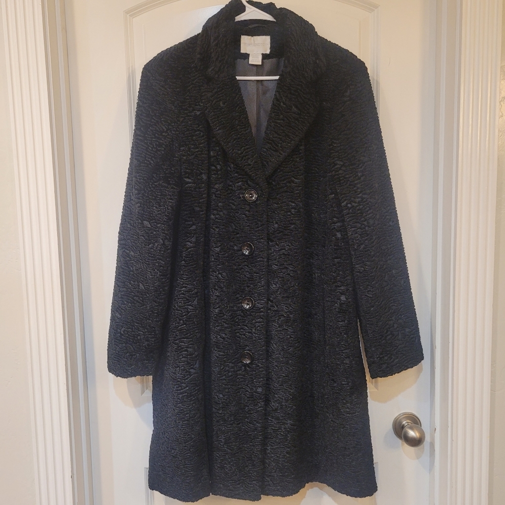 Elegant Black Women's Coat - Picture 2 of 12